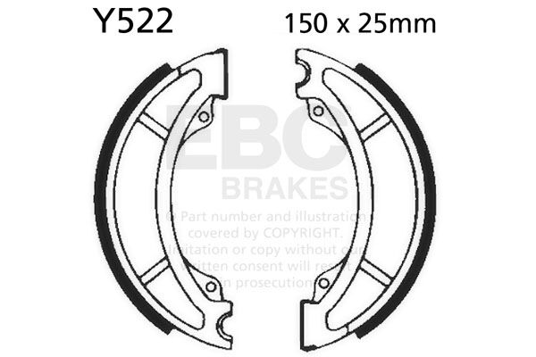 BRAKE SHOE PLAIN SERIES ORGANIC