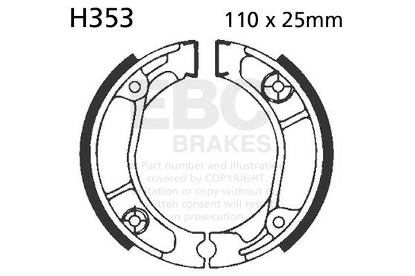 BRAKE SHOE PLAIN SERIES ORGANIC