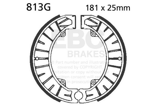 BRAKE SHOE  GROOVED