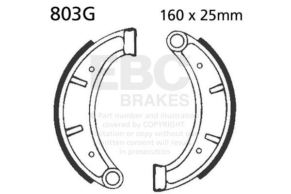 BRAKE SHOE  GROOVED