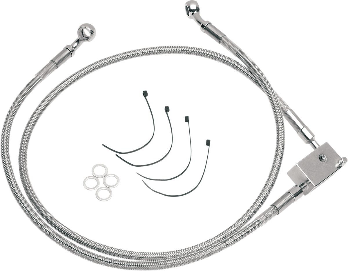 REAR BRAKE LINE STAINLESS STEEL 2" EXTENDED