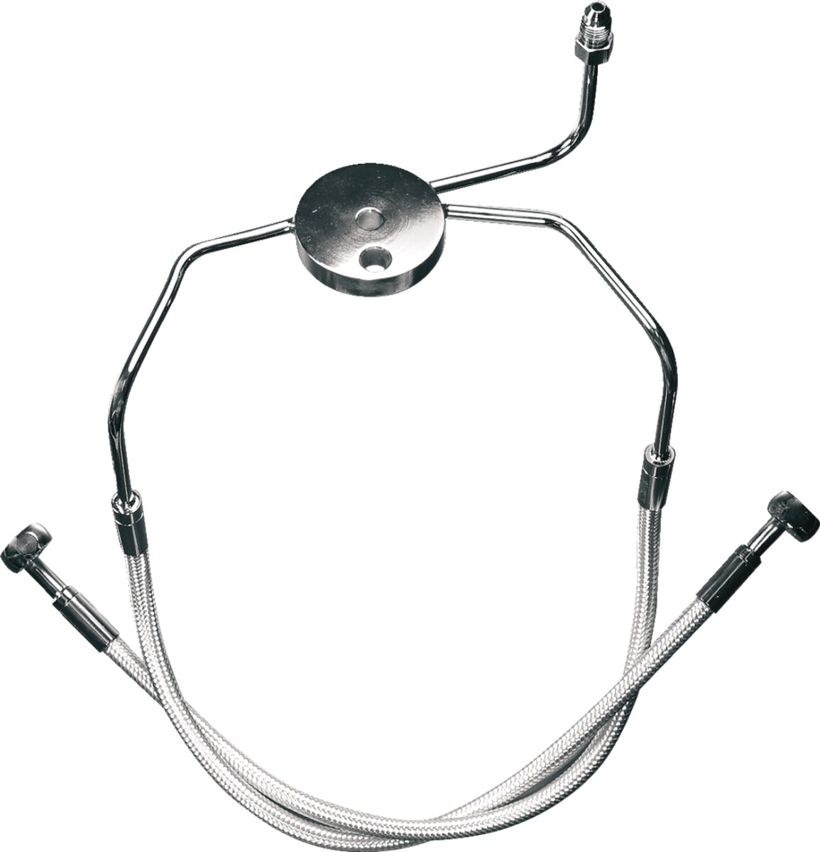 BRAKE LINE FRONT LOWER DUAL DISC NON-ABS DESIGNER STERLING CHROMITE® II NATURE