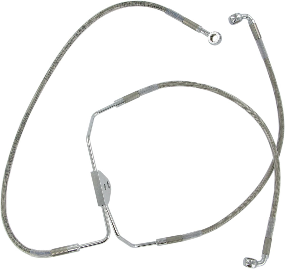 FRONT BRAKE LINE NON-ABS STAINLESS STEEL