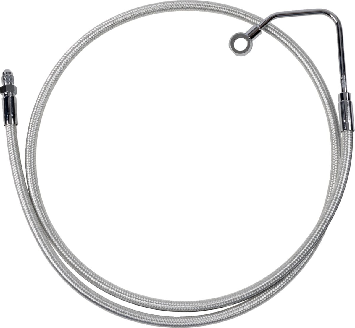 BRAKE LINE FRONT MID DUAL DISC ABS DESIGNER CLEAR JACKET STERLING CHROMITE® II NATURE