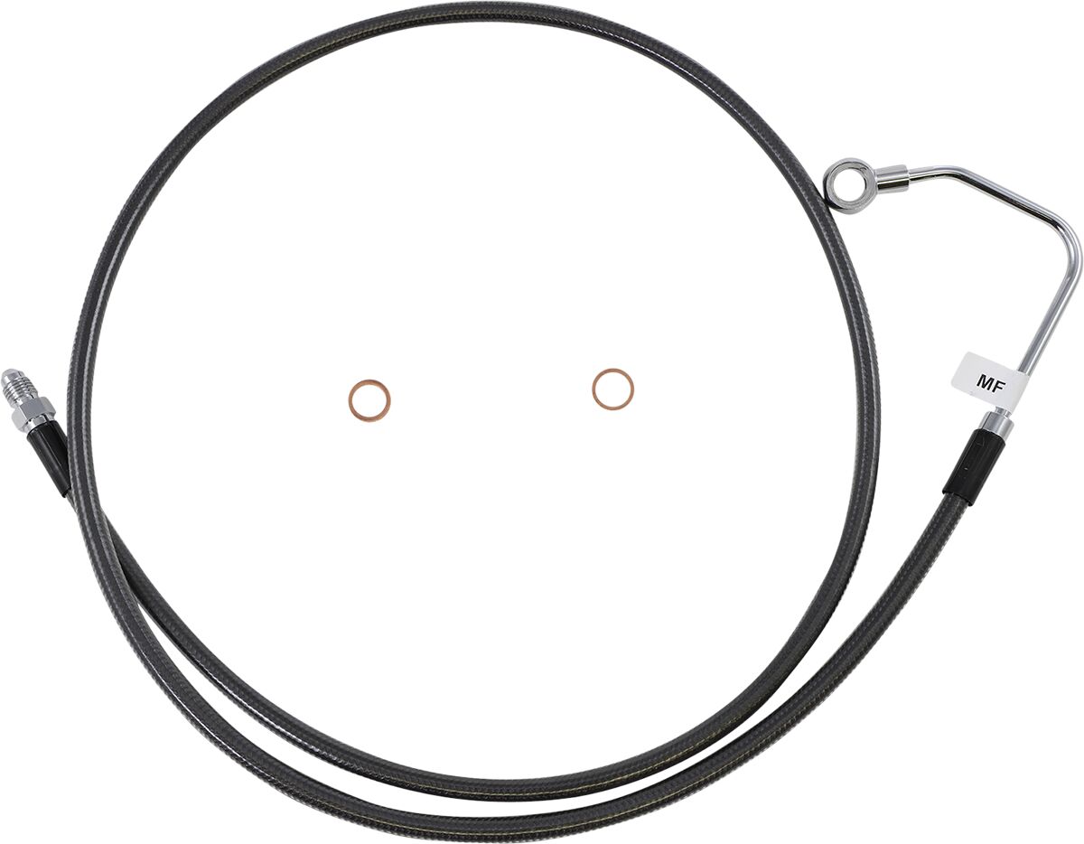 BRAKE LINE FRONT MID DUAL DISC ABS DESIGNER CHROME BLACK