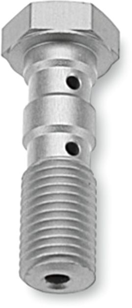 DOUBLE BANJO BOLT, M10X1.25, ALUMINIUM, SILVER