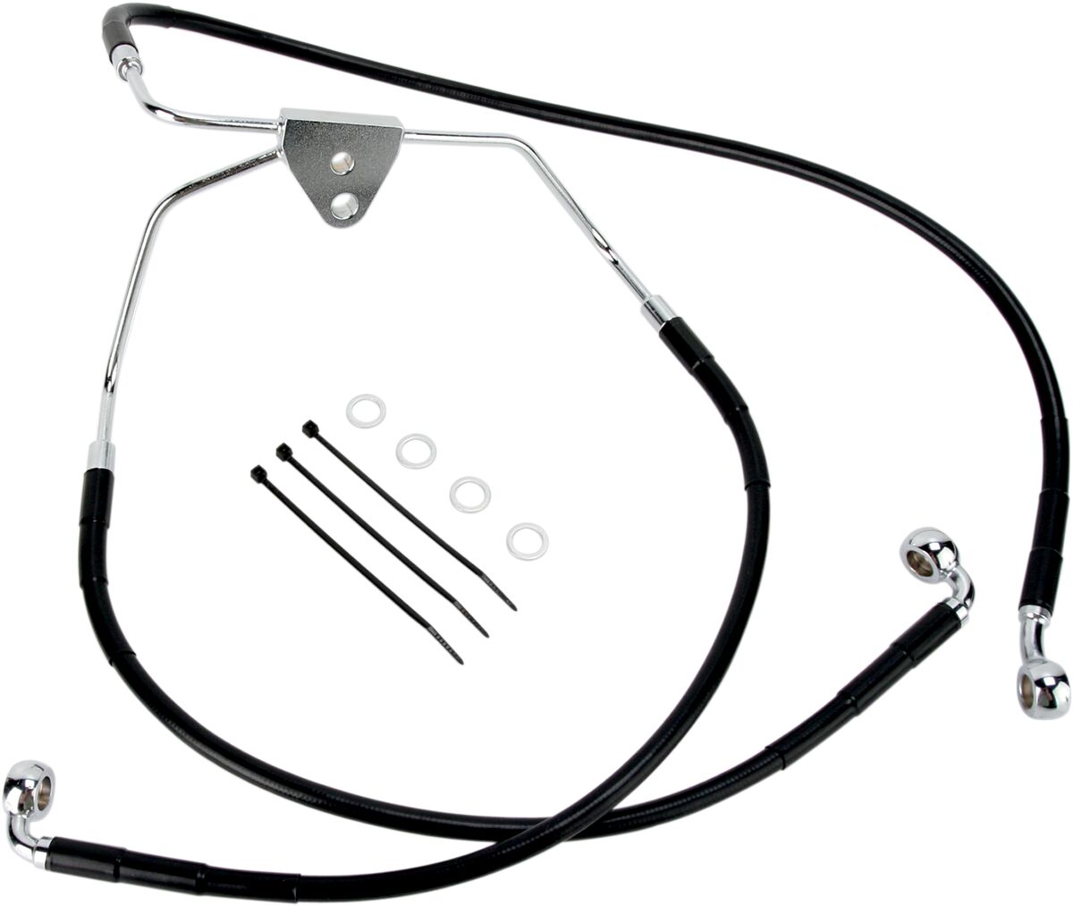 FRONT BRAKE LINE BLACK VINYL COATED STAINLESS STEEL