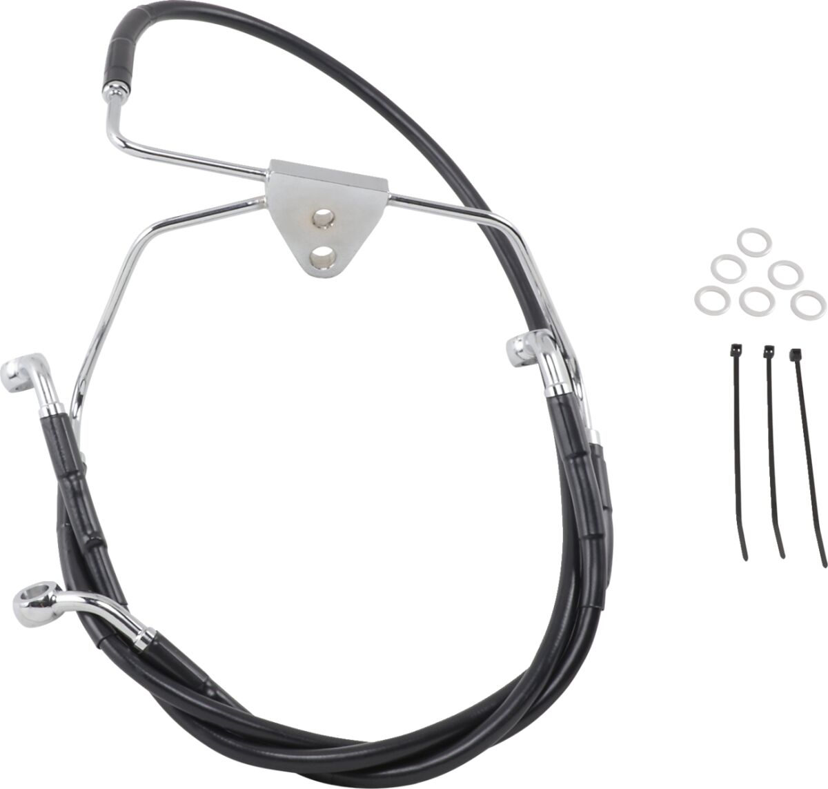 FRONT BRAKE LINE BLACK VINYL COATED STAINLESS STEEL