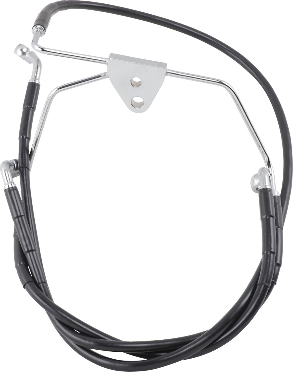 FRONT BRAKE LINE BLACK VINYL COATED STAINLESS STEEL EXTENDED 10"