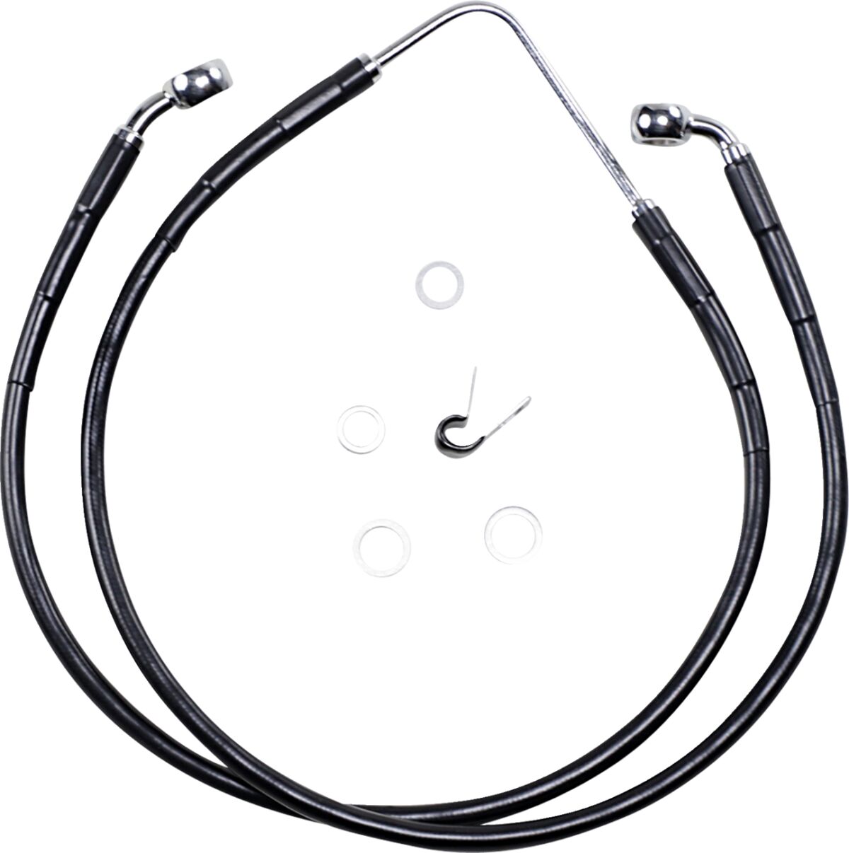 FRONT BRAKE LINE BLACK VINYL COATED STAINLESS STEEL