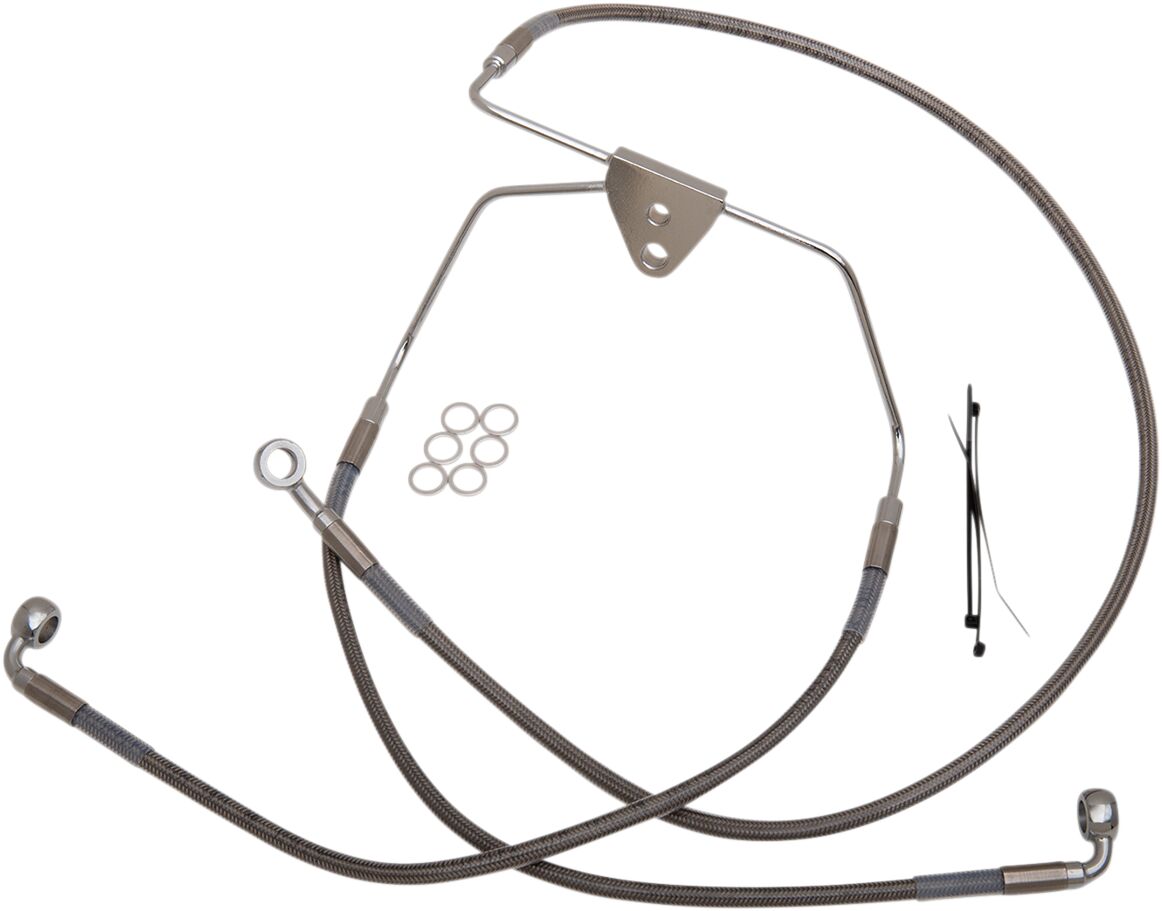 FRONT BRAKE LINE STAINLESS STEEL EXTENDED 10"