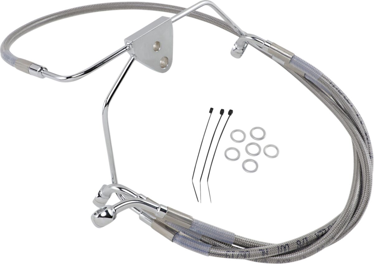 FRONT BRAKE LINE STAINLESS STEEL EXTENDED 4"