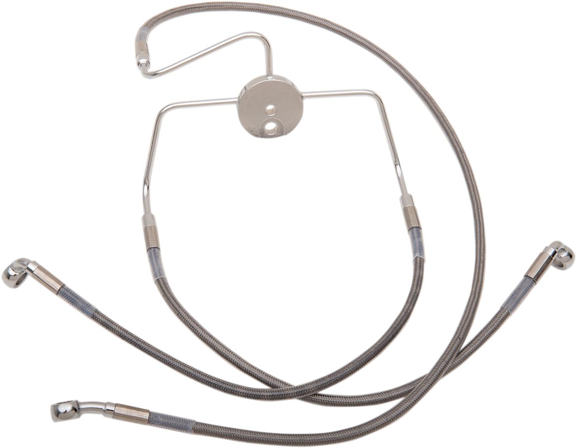 FRONT BRAKE LINE STAINLESS STEEL EXTENDED 8"