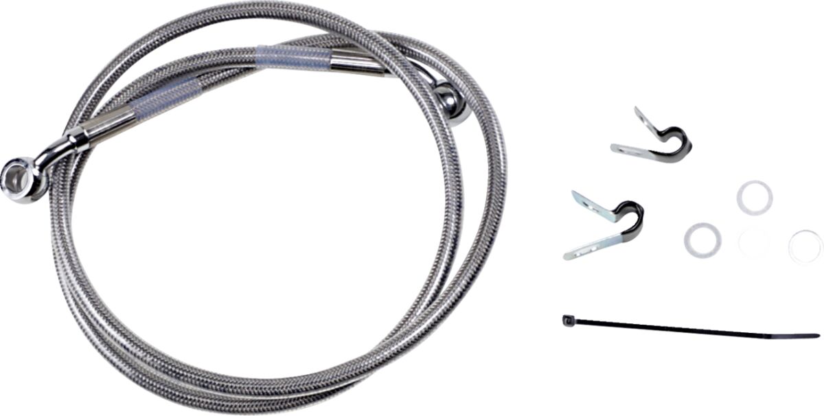 FRONT BRAKE LINE STAINLESS STEEL EXTENDED 2"