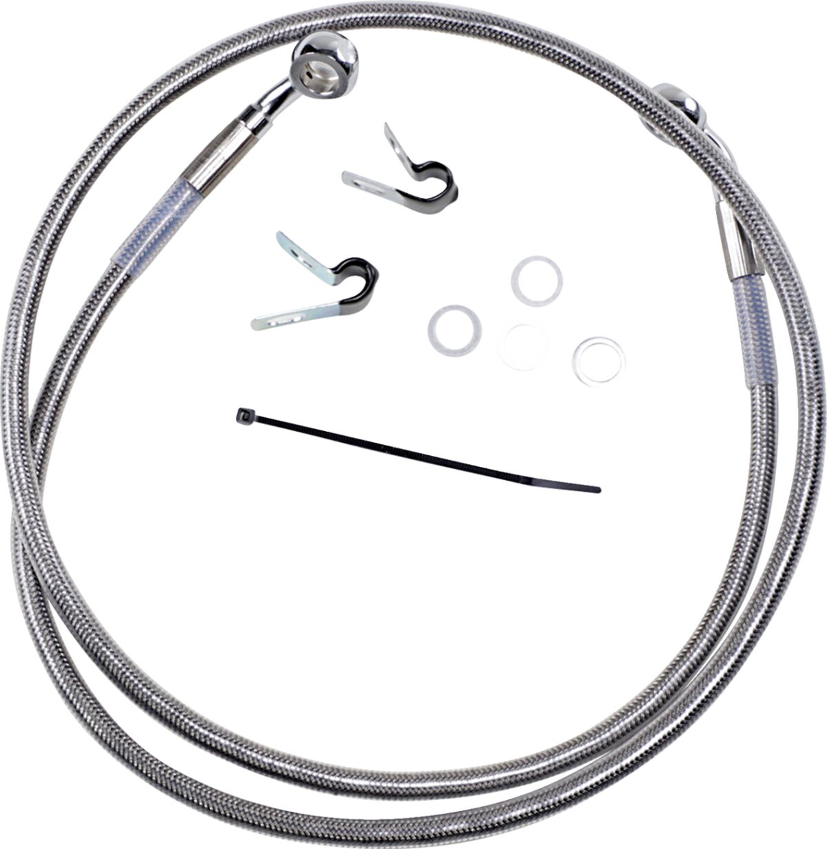 FRONT BRAKE LINE STAINLESS STEEL EXTENDED 4"