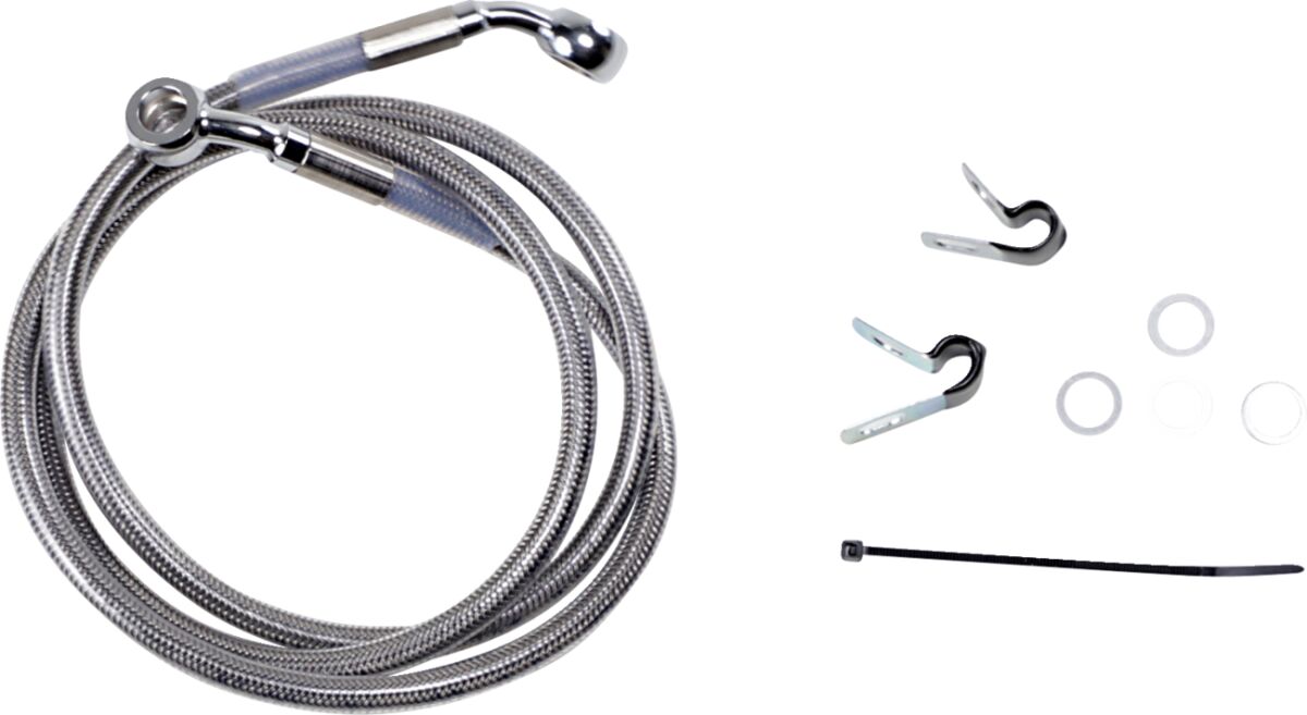 FRONT BRAKE LINE STAINLESS STEEL EXTENDED 6"