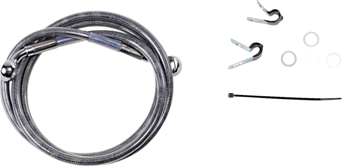 FRONT BRAKE LINE STAINLESS STEEL EXTENDED 10"