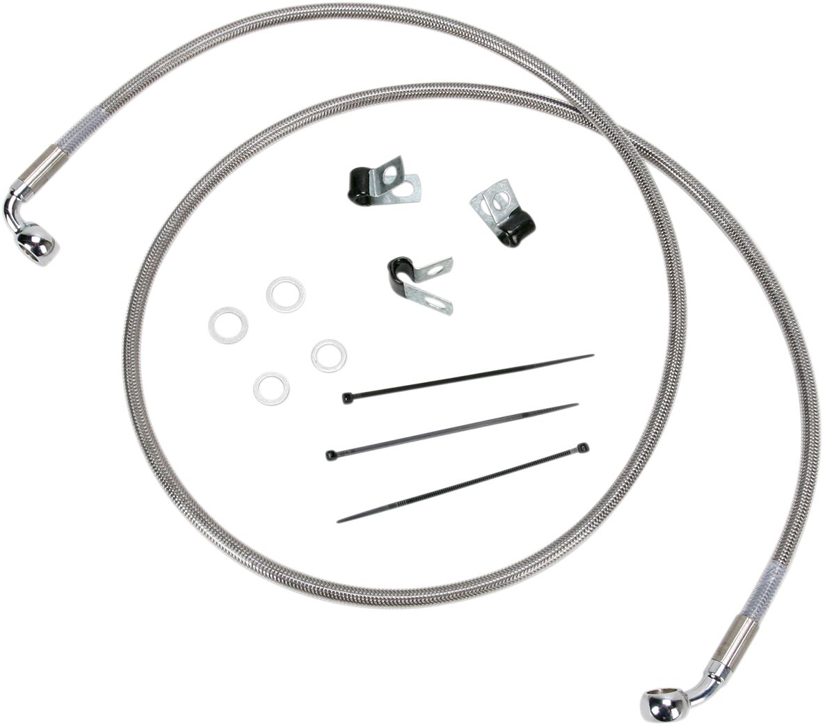 FRONT BRAKE LINE STAINLESS STEEL EXTENDED 6"
