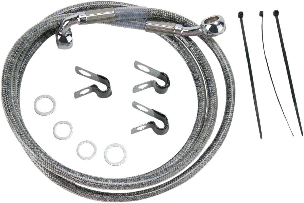 FRONT BRAKE LINE STAINLESS STEEL EXTENDED 10"