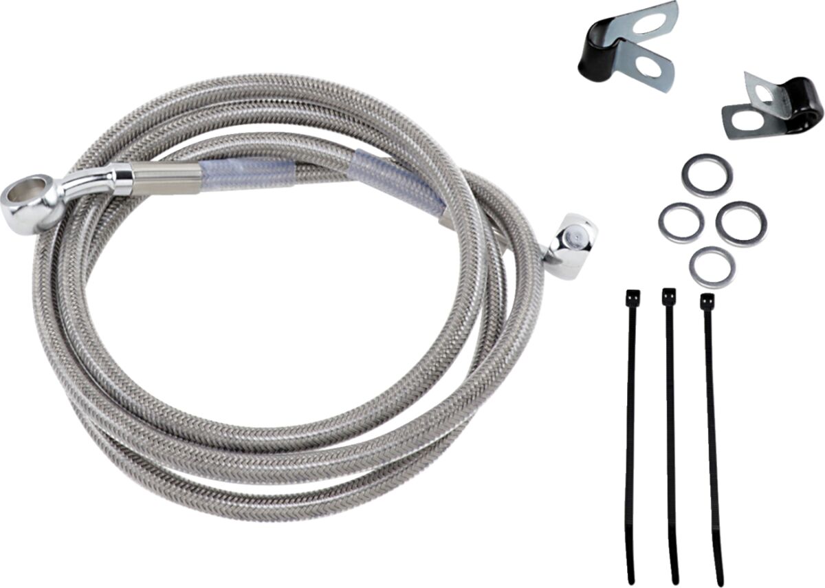 FRONT BRAKE LINE STAINLESS STEEL EXTENDED 4"