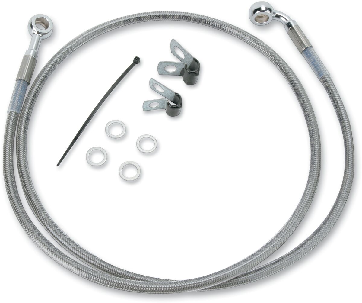 FRONT BRAKE LINE STAINLESS STEEL EXTENDED 6"