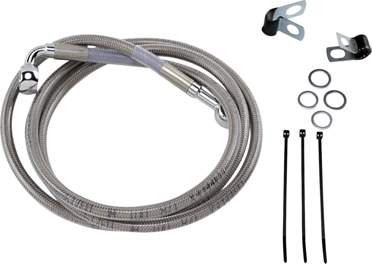 FRONT BRAKE LINE STAINLESS STEEL EXTENDED 4"