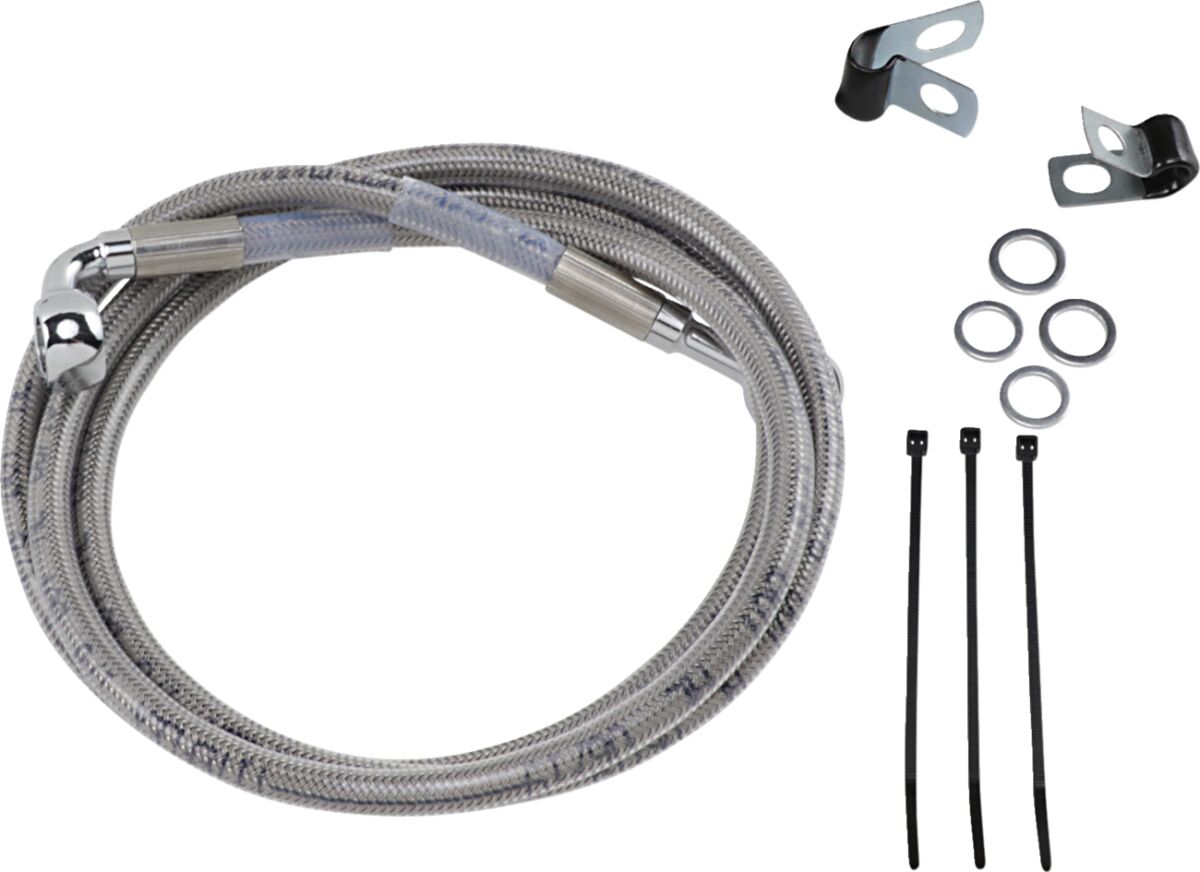 FRONT BRAKE LINE STAINLESS STEEL EXTENDED 6"