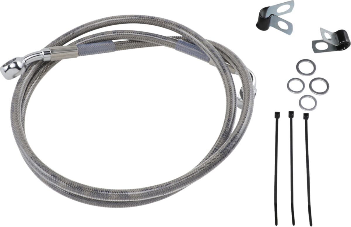 FRONT BRAKE LINE STAINLESS STEEL EXTENDED 2"