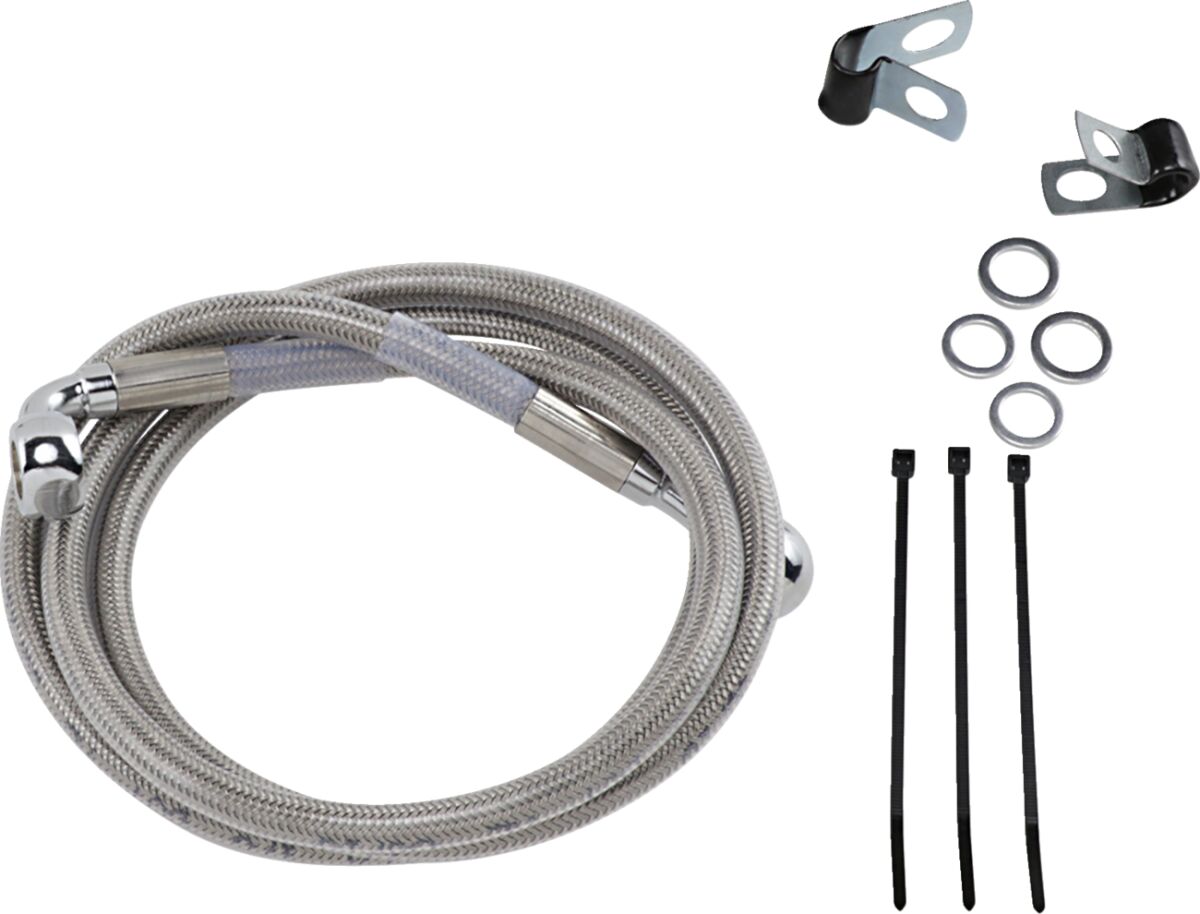 FRONT BRAKE LINE STAINLESS STEEL EXTENDED 4"