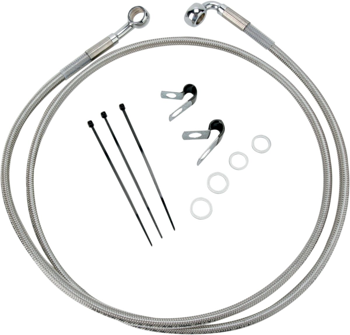 FRONT BRAKE LINE STAINLESS STEEL EXTENDED 10"