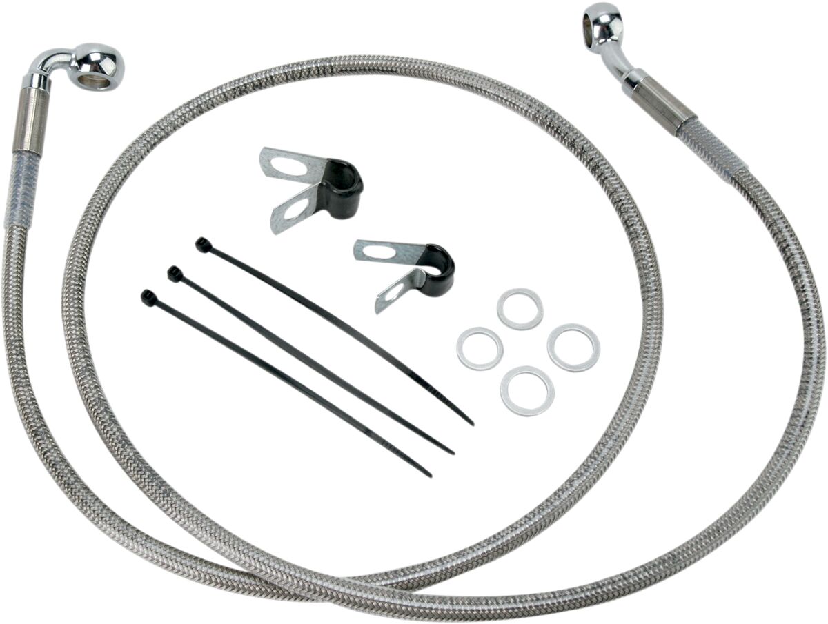 FRONT BRAKE LINE STAINLESS STEEL EXTENDED 4"