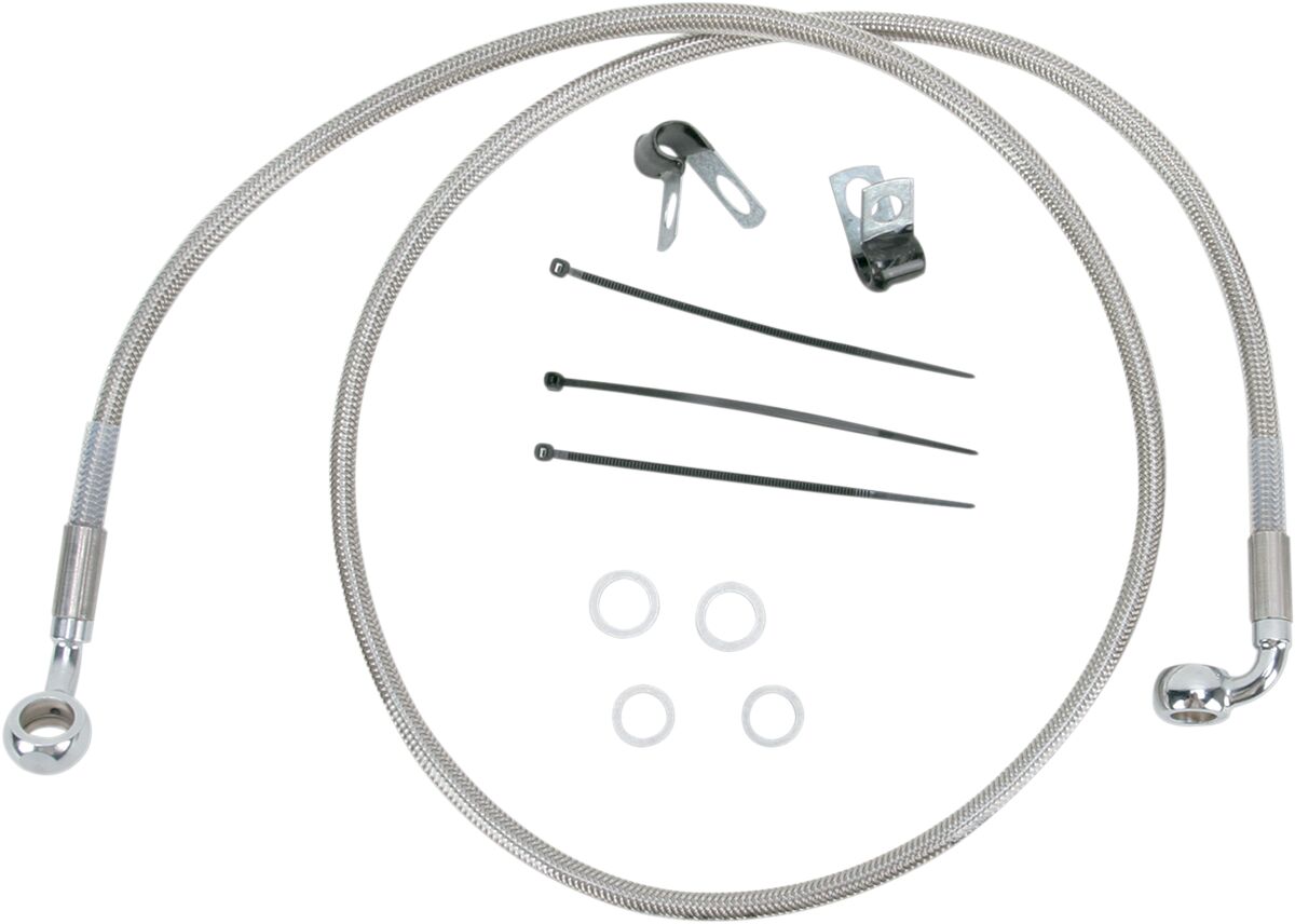 FRONT BRAKE LINE STAINLESS STEEL EXTENDED 10"