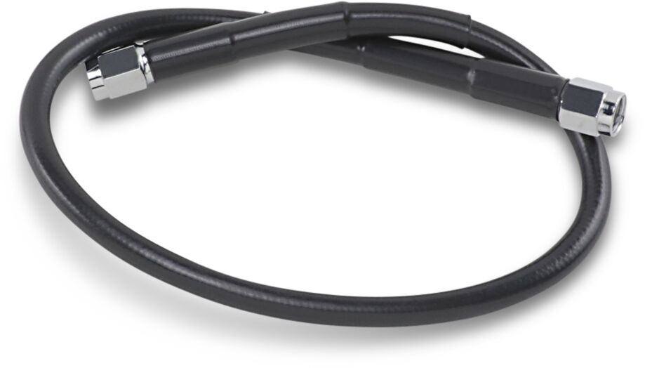 UNIVERSAL BRAKE LINE BLACK VINYL COATED STAINLESS STEEL DOT AN-3 19"