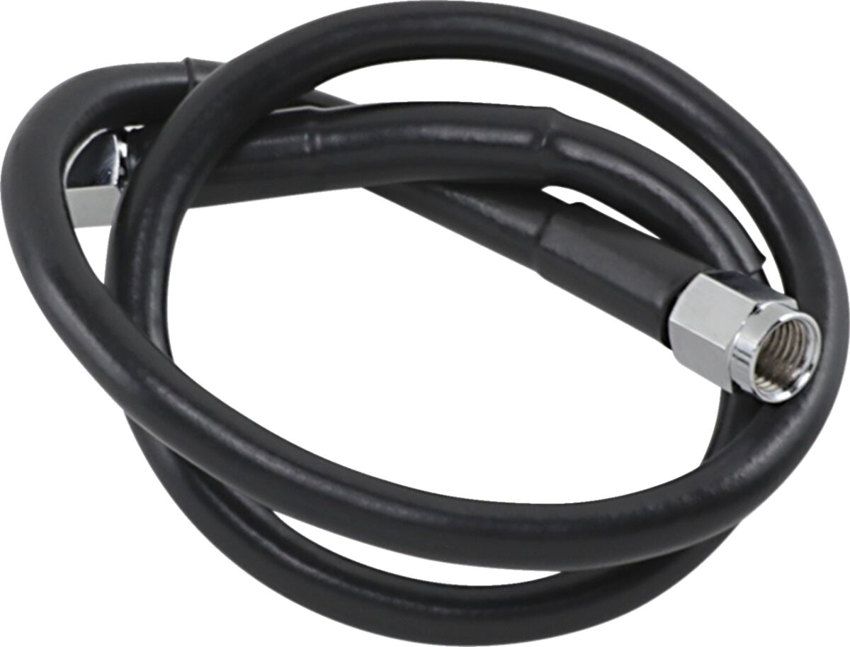 UNIVERSAL BRAKE LINE BLACK VINYL COATED STAINLESS STEEL DOT AN-3 23"