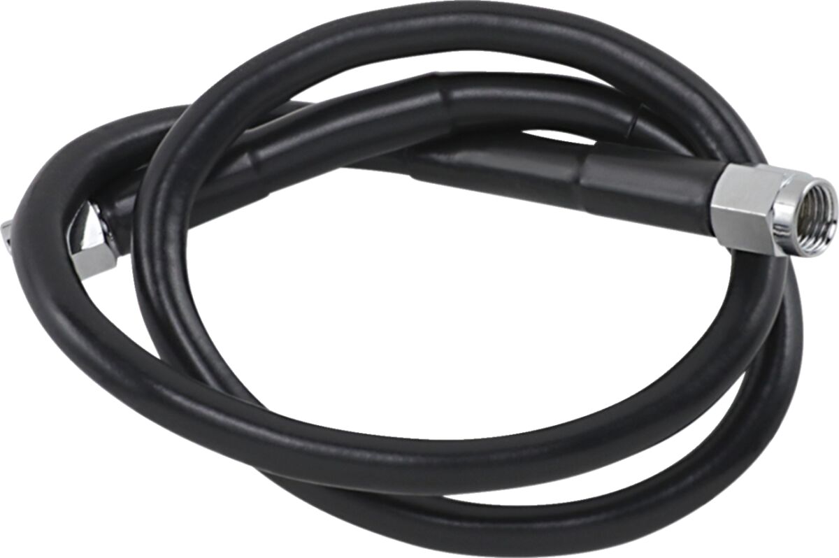 UNIVERSAL BRAKE LINE BLACK VINYL COATED STAINLESS STEEL DOT AN-3 25"