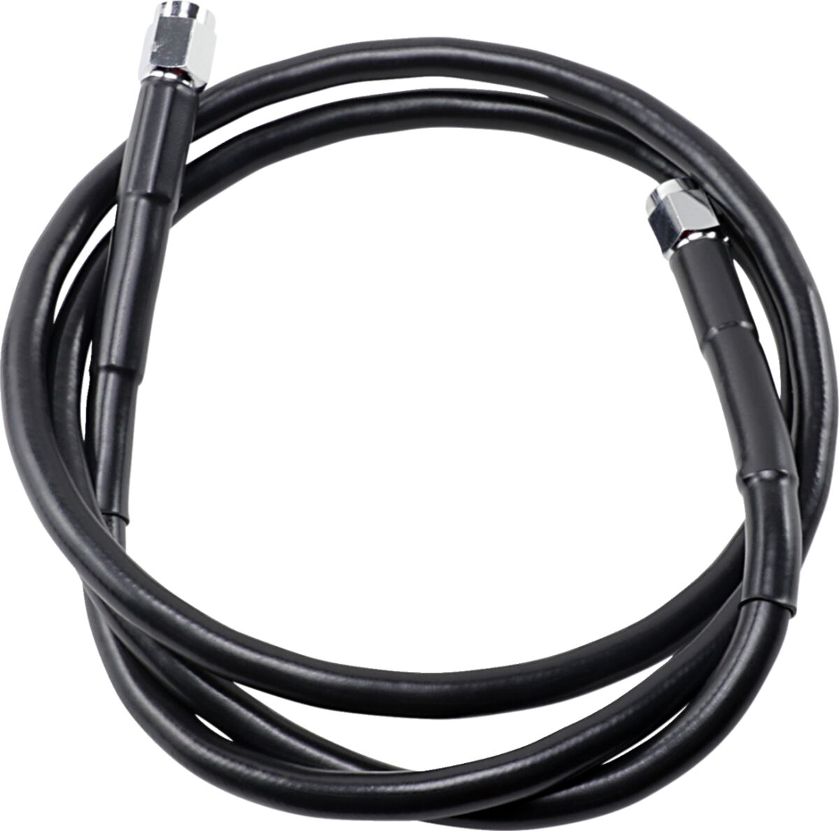 UNIVERSAL BRAKE LINE BLACK VINYL COATED STAINLESS STEEL DOT AN-3 45"