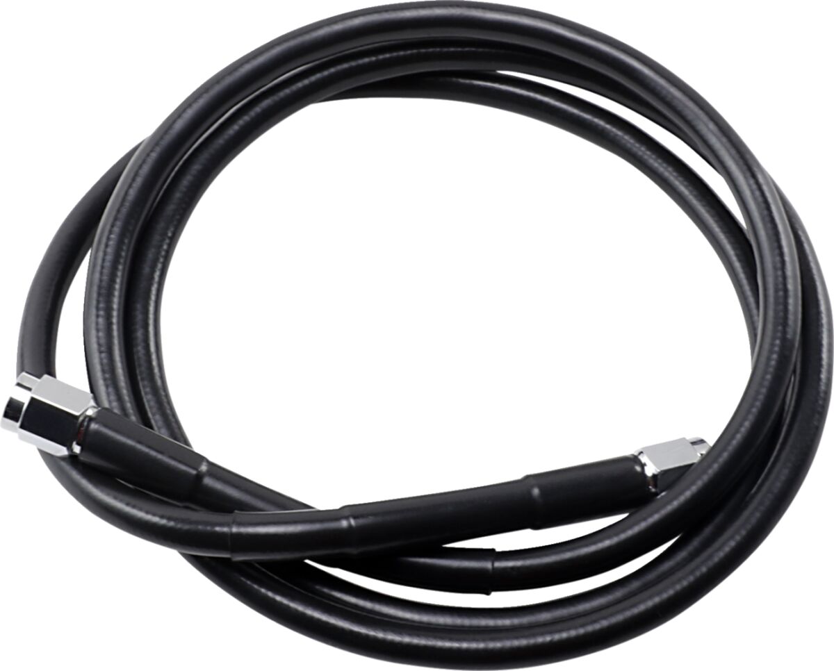 UNIVERSAL BRAKE LINE BLACK VINYL COATED STAINLESS STEEL DOT AN-3 52"