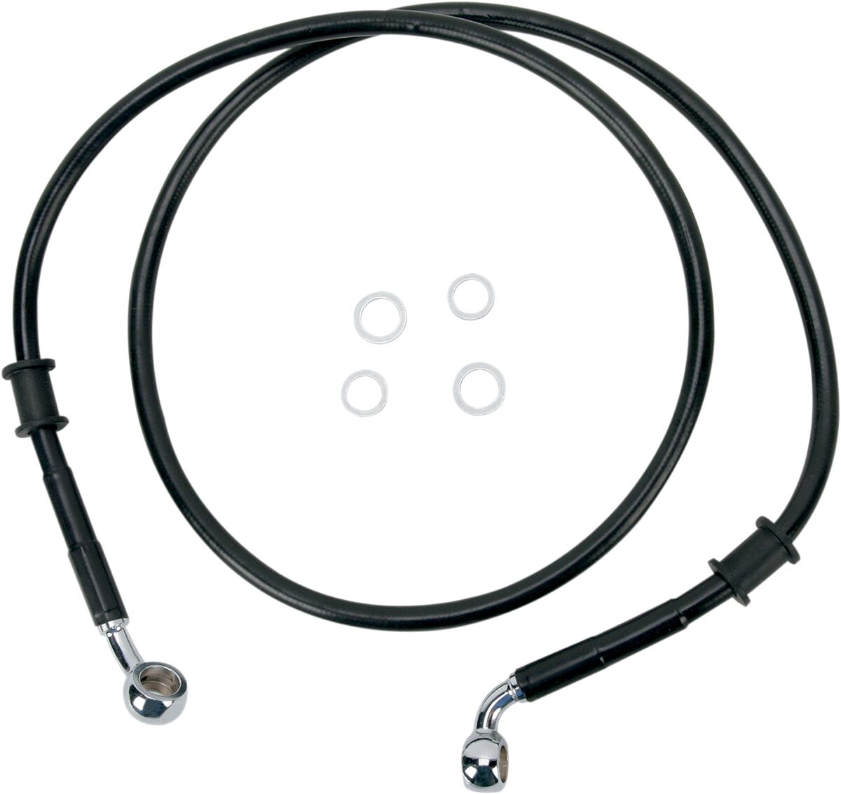 FRONT BRAKE LINE BLACK VINYL COATED STAINLESS STEEL