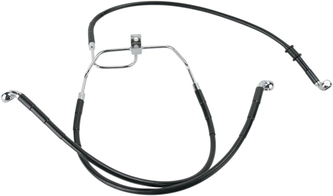 FRONT BRAKE LINE BLACK VINYL COATED STAINLESS STEEL