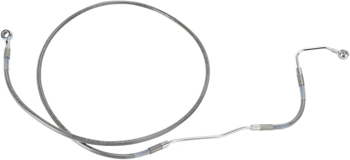 FRONT UPPER BRAKE LINE STAINLESS STEEL EXTENDED 8"