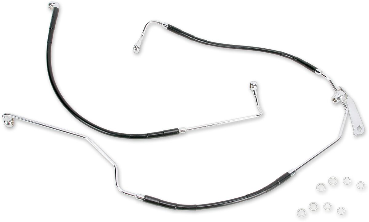 REAR BRAKE LINE BLACK VINYL COATED STAINLESS STEEL