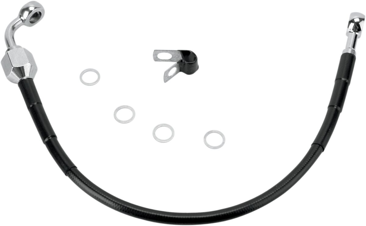 REAR BRAKE LINE BLACK VINYL COATED STAINLESS STEEL