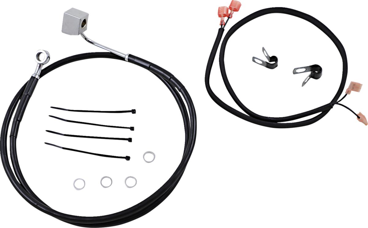 REAR BRAKE LINE BLACK VINYL COATED STAINLESS STEEL