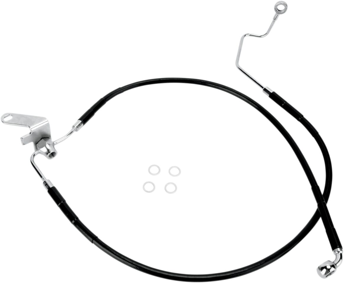 REAR BRAKE LINE BLACK VINYL COATED STAINLESS STEEL