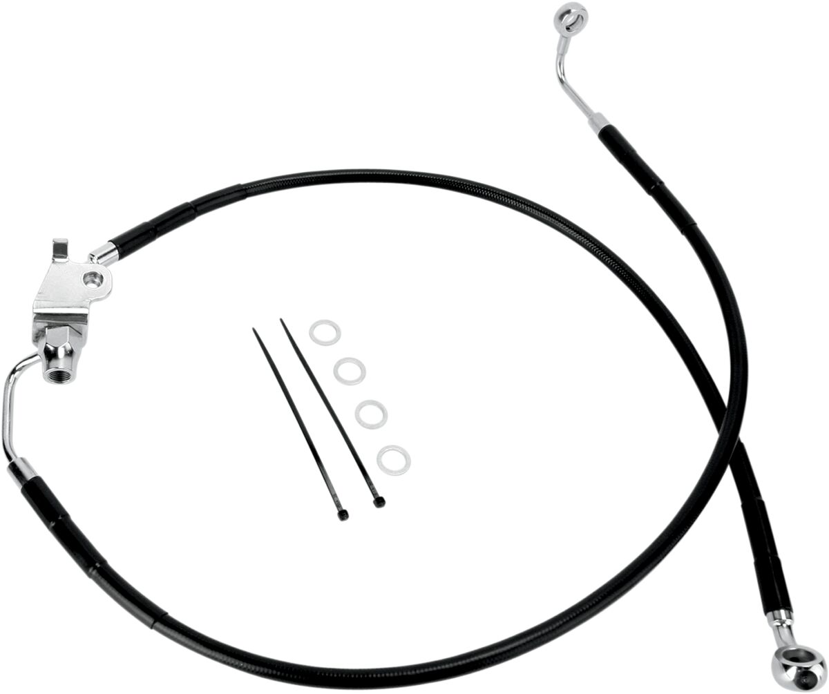 REAR BRAKE LINE BLACK VINYL COATED STAINLESS STEEL