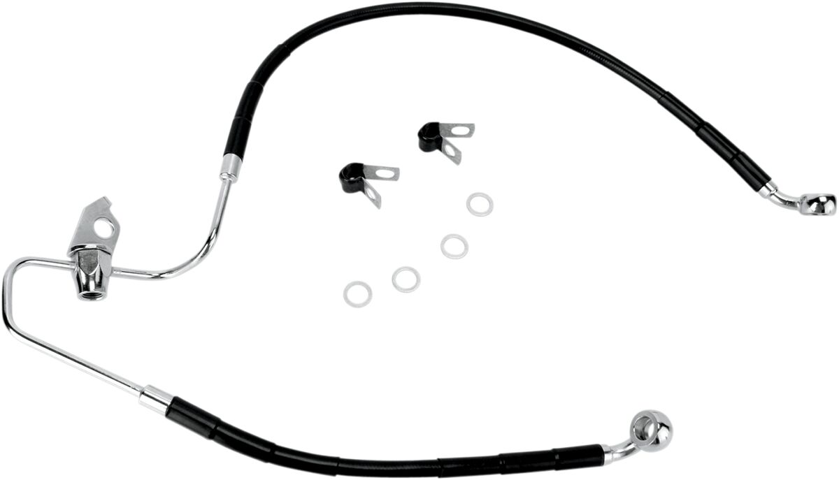 REAR BRAKE LINE BLACK VINYL COATED STAINLESS STEEL
