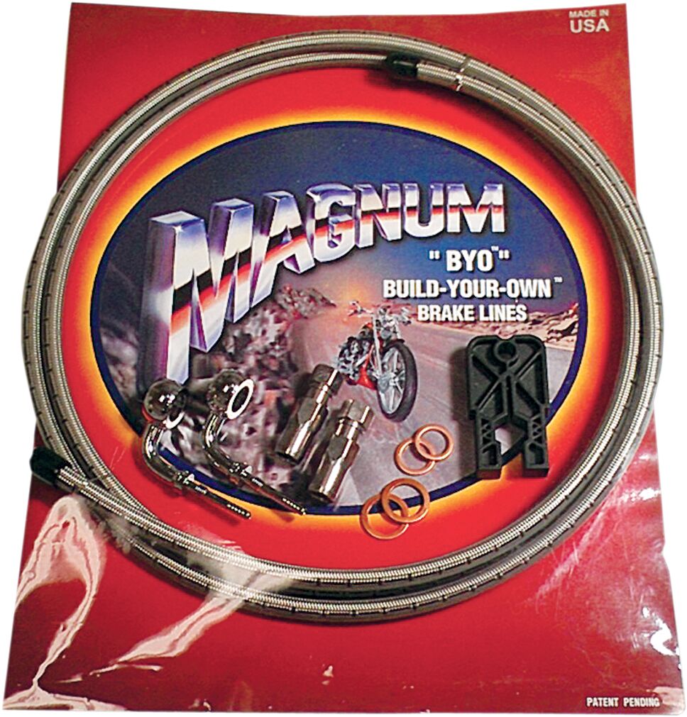 BRAKE LINE BYO® FRONT SINGLE DISC NON-ABS 6' STAINLESS NATURE
