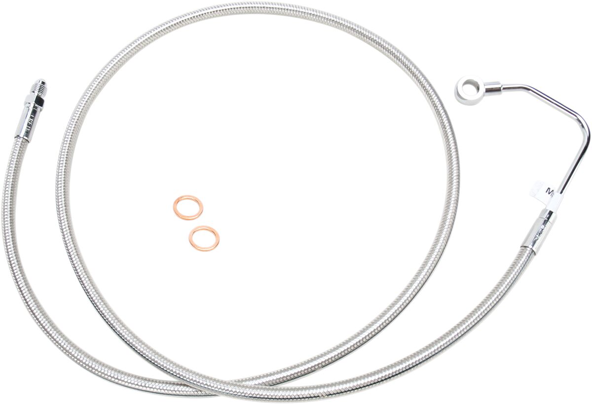 BRAKE LINE FRONT MID DUAL DISC ABS DESIGNER STAINLESS POLISHED NATURE