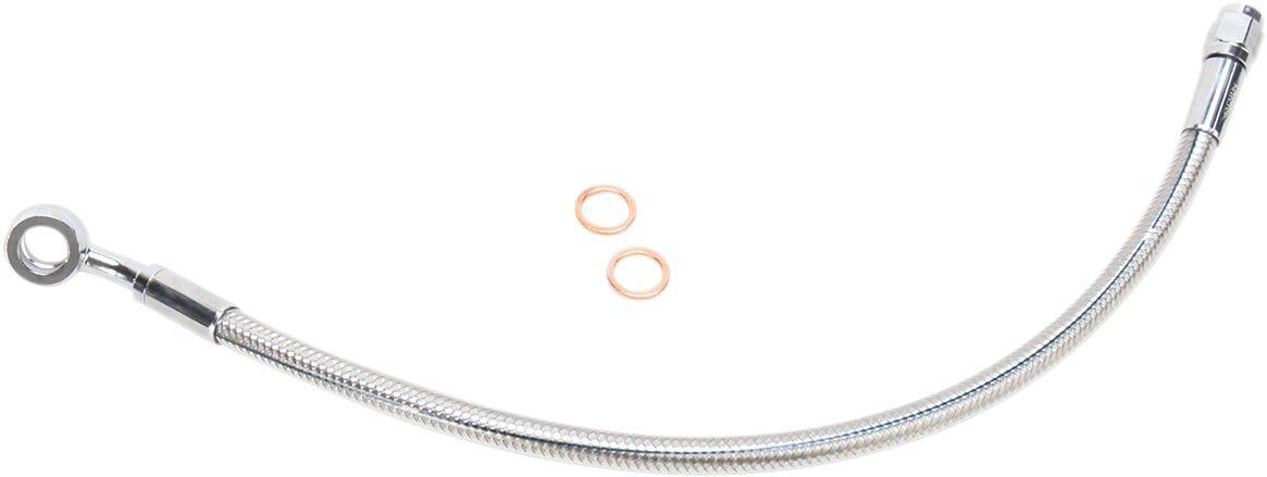 BRAKE LINE UPPER FRONT NON-ABS DESIGNER STAINLESS POLISHED NATURE