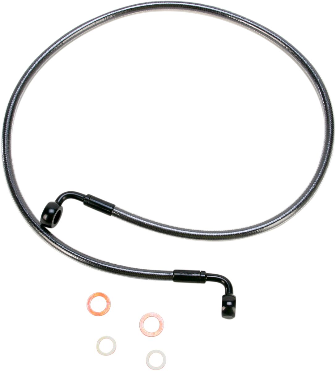 BRAKE LINE SINGLE DISC E-Z ALIGN CHROME BLACK